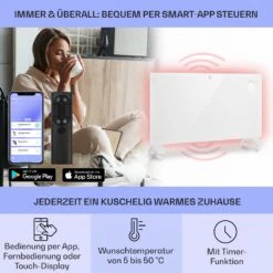Bansin Crystal Smart Konvektions-Heizgerät 1500W 5 - 50 °C App-Steuerung 10 Bansin Crystal Smart Konvektions-Heizgerät 1500W 5 - 50 °C App-Steuerung -Haushaltsgeräte 10041210 de 0003 usp