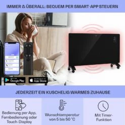 Bansin Crystal Smart Konvektions-Heizgerät 2500W 5 - 50 °C App-Steuerung -Haushaltsgeräte 10041211 de 0003 usp