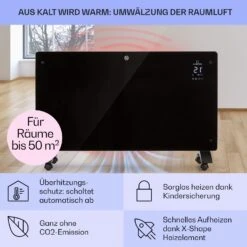 Bansin Crystal Smart Konvektions-Heizgerät 2500W 5 - 50 °C App-Steuerung -Haushaltsgeräte 10041211 de 0004 usp
