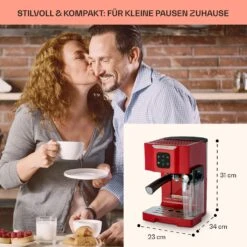 BellaVita Kaffeemaschine 3-in-1 1450 W 20 Bar Milchschäumer -Haushaltsgeräte 10041240 de 0005 usp