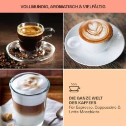 BellaVita Kaffeemaschine 3-in-1 1450 W 20 Bar Milchschäumer -Haushaltsgeräte 10041240 de 0007 usp