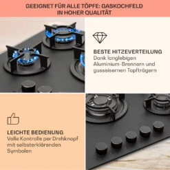 Firetale Gaskochfeld 5-flammig 70 Cm Aluminium-Brenner Inkl. Schlauch Und Druckminderer 12 Firetale Gaskochfeld 5-flammig 70 Cm Aluminium-Brenner Inkl. Schlauch Und Druckminderer -Haushaltsgeräte 10041300 de 0004 usp