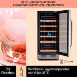 Vinovilla 29 Built-In Weinkühlschrank 81 L / 29 Fl. Glastür Edelstahl -Haushaltsgeräte 10041304 de 0003 logo