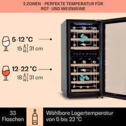 Vinamour 33 Duo Weinkühlschrank 2 Zonen 89 L / 33 Flaschen 5-18°C Touch 10 Vinamour 33 Duo Weinkühlschrank 2 Zonen 89 L / 33 Flaschen 5-18°C Touch -Haushaltsgeräte 10041311 de 0003 logo
