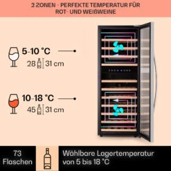 Vinamour 73 Duo Weinkühlschrank 2 Zonen 192 L/73 Flaschen 5-18°C Touch 10 Vinamour 73 Duo Weinkühlschrank 2 Zonen 192 L/73 Flaschen 5-18°C Touch -Haushaltsgeräte 10041314 de 0003 logo
