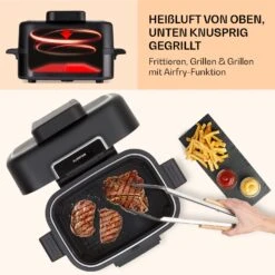 Combo Air Grill-Heißluftfritteuse 5 Programme 1500 Watt 4,5 L Grillkorb 2,5 L Frittierkorb -Haushaltsgeräte 10041330 de 0005 usp