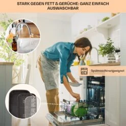 Combo Air Grill-Heißluftfritteuse 5 Programme 1500 Watt 4,5 L Grillkorb 2,5 L Frittierkorb -Haushaltsgeräte 10041330 de 0006 usp