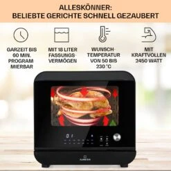 Vita Pro Heißluftfritteuse Dampfgaren 2450 W 18 Ltr 800 Ml Wassertank -Haushaltsgeräte 10041333 de 0003 usp