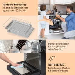 Vita Pro Heißluftfritteuse Dampfgaren 2450 W 18 Ltr 800 Ml Wassertank -Haushaltsgeräte 10041333 de 0005 usp