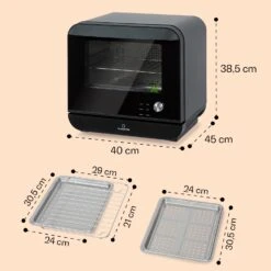 Vita Pro Heißluftfritteuse Dampfgaren 2450 W 18 Ltr 800 Ml Wassertank -Haushaltsgeräte 10041333 de 0007 usp