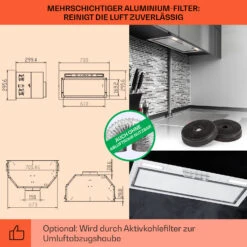 Camila Dunstabzugshaube Einbau 70 Cm 397 M³/h LED Touch Edelstahl 13 Camila Dunstabzugshaube Einbau 70 Cm 397 M³/h LED Touch Edelstahl -Haushaltsgeräte 10041346 de 0005 usp
