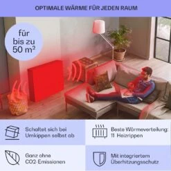 Sanford Smart Ölradiator 2500 W Leistung Wochentimer LED-Display Touch-Panel Klarstein-App -Haushaltsgeräte 10041358 de 0005 usp