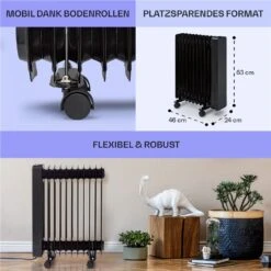 Sanford Smart Ölradiator 2500 W Leistung Wochentimer LED-Display Touch-Panel Klarstein-App -Haushaltsgeräte 10041358 de 0006 usp