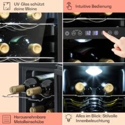 Shiraz 12 Duo Weinkühlschrank 2 Zonen 42L/12 Flaschen 5-12 / 12-18 °C Touch -Haushaltsgeräte 10041361 de 0005 usp