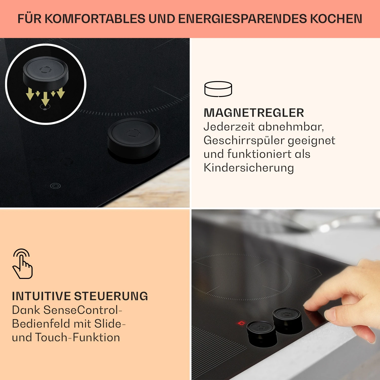 Magnichef 4 Flex Einbaukochfeld Induktion 4 Zonen / Flexzone 7000W Glaskeramik 4 Magnichef 4 Flex Einbaukochfeld Induktion 4 Zonen / Flexzone 7000W Glaskeramik – Bild 4