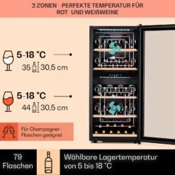 Vinamour 66 Duo Weinkühlschrank 2 Zonen 204 L/79 Flaschen 5-18°C Touch 11 Vinamour 66 Duo Weinkühlschrank 2 Zonen 204 L/79 Flaschen 5-18°C Touch -Haushaltsgeräte 10041394 de 0003 usp