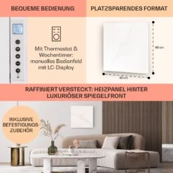 Wonderwall Santorini Smart Infrarot-Heizung 60x60cm 500W Timer IP24 12 Wonderwall Santorini Smart Infrarot-Heizung 60x60cm 500W Timer IP24 -Haushaltsgeräte 10041818 de 0006 usp