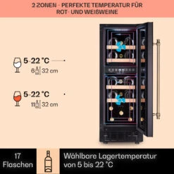 Vinovilla 17 Built-in Duo Vilhelmine Edition Weinkühlschrank 17 Fl. -Haushaltsgeräte 10041821 de 0003 usp