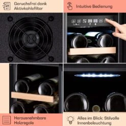 Vinovilla 17 Built-in Duo Vilhelmine Edition Weinkühlschrank 17 Fl. -Haushaltsgeräte 10041821 de 0005 usp