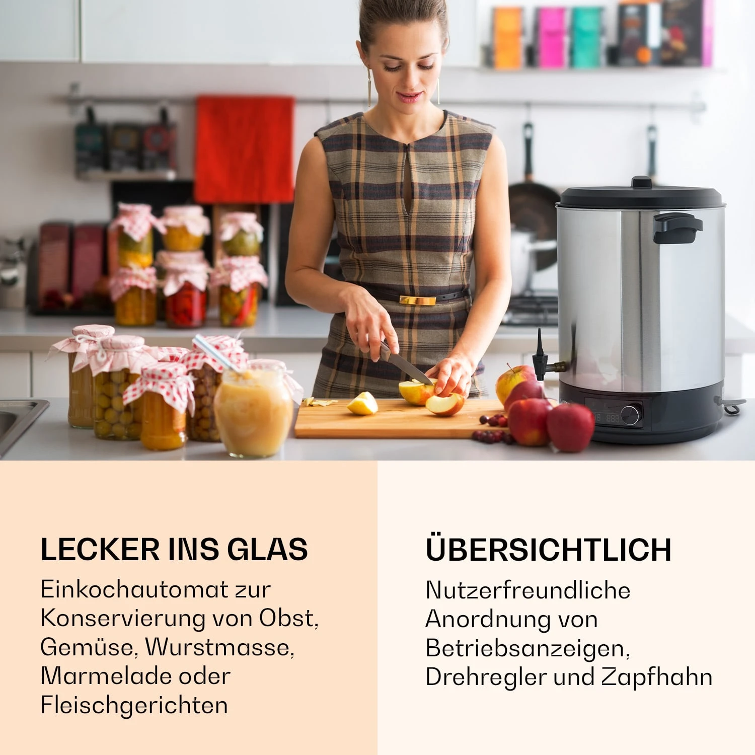 Abbey 40 Einkochautomat Getränkespender 40L 100°C 180min Edelstahl 2 Abbey 40 Einkochautomat Getränkespender 40L 100°C 180min Edelstahl – Bild 2