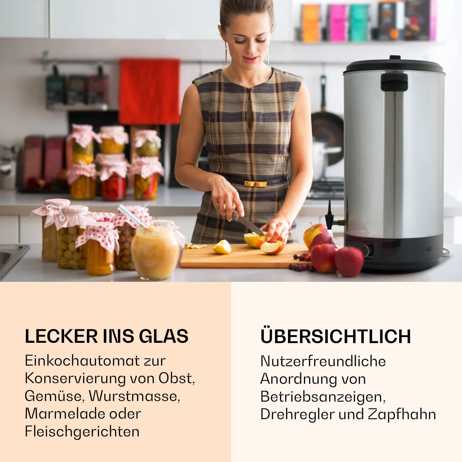 Abbey 60 Einkochautomat Getränkespender 60L 100°C 180min Edelstahl 2 Abbey 60 Einkochautomat Getränkespender 60L 100°C 180min Edelstahl – Bild 2