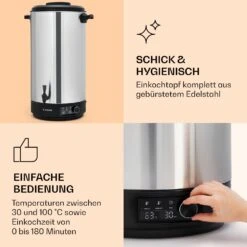 Abbey 60 Einkochautomat Getränkespender 60L 100°C 180min Edelstahl 11 Abbey 60 Einkochautomat Getränkespender 60L 100°C 180min Edelstahl -Haushaltsgeräte 10041840 de 0004 logo