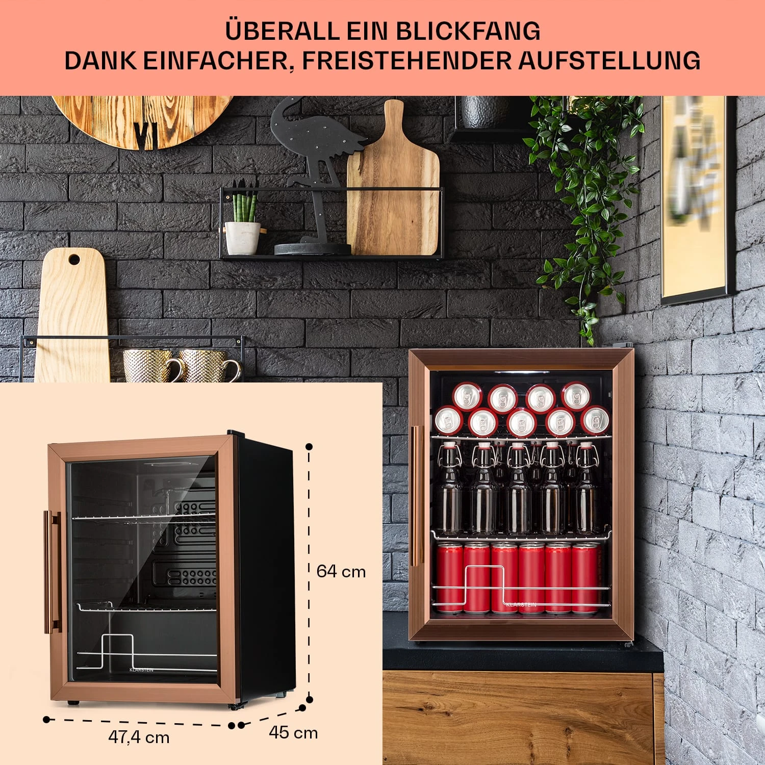 Beersafe XL Kühlschrank 60 Liter 2 Böden Doppelt Isolierte Panoramaglastür Edelstahl 7 Beersafe XL Kühlschrank 60 Liter 2 Böden Doppelt Isolierte Panoramaglastür Edelstahl – Bild 7