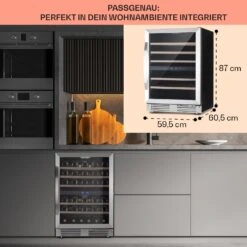Vinovilla 50 Duo Zweizonen-Weinkühlschrank 53l 17 Fl. 3-Farben Glastür -Haushaltsgeräte 10041900 de 0006 usp