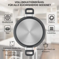 Noto Endurance Kochtopf Ø28cm Geschmiedetes Aluminium Deckel Induktion PTFE-Antihaftbeschichtung 12 Noto Endurance Kochtopf Ø28cm Geschmiedetes Aluminium Deckel Induktion PTFE-Antihaftbeschichtung -Haushaltsgeräte 10045008 de 0004 usp