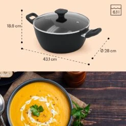 Noto Endurance Kochtopf Ø28cm Geschmiedetes Aluminium Deckel Induktion PTFE-Antihaftbeschichtung 17 Noto Endurance Kochtopf Ø28cm Geschmiedetes Aluminium Deckel Induktion PTFE-Antihaftbeschichtung -Haushaltsgeräte 10045008 yy 0009 dimensions
