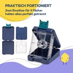 Klarstein Schmatzfatz Easy Snackbox 4 Fächer 18 X 15 X 5 Cm (BxHxT) -Haushaltsgeräte 10045069 de 0004 usp