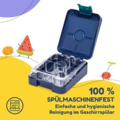 Klarstein Schmatzfatz Easy Snackbox 4 Fächer 18 X 15 X 5 Cm (BxHxT) -Haushaltsgeräte 10045069 de 0005 usp