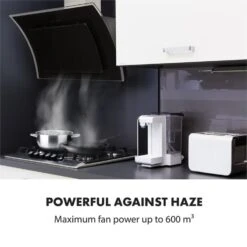 Sabia 90 Dunstabzugshaube | 90cm | 600 M³/h | Energieeffizienzklasse A | Inklusive 2 X Aktivkohlefilter -Haushaltsgeräte 60002218 yy 0008 logo Klarstein Sabia 90 Dunstabzugshaube schwarz