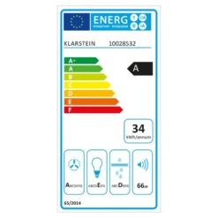 Aurea VII Dunstabzugshaube Umluftset 90cm Aktivkohlefilter Schwarz -Haushaltsgeräte 60002223 energy label