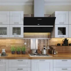 Aurea VII Dunstabzugshaube Umluftset 90cm Aktivkohlefilter Schwarz -Haushaltsgeräte 60002223 yy 0004 ambient Klarstein Aurea VII Dunstabzugshaube 90cm schwarz