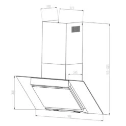 Zola Dunstabzugshaube Umluftset 90cm 635m³/h Aktivkohlefilter Schwarz -Haushaltsgeräte 60002282 yy 0009 logo Klarstein Zola 90 Dunstabzugshaube