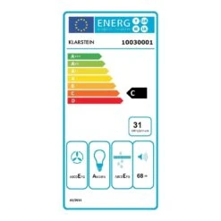 Purista Dunstabzugshaube Umluftset 60cm 190 M³/h 2 Aktivkohlefilter -Haushaltsgeräte 60002303 energy label