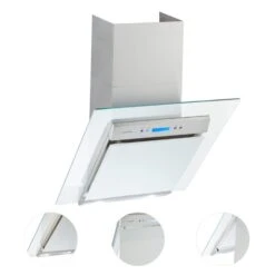 Skycook Dunstabzugshaube Umluftset 60cm 640m³/h Glas Edelstahl -Haushaltsgeräte 60002313 yy 0006 detail cooker hood 60 cm