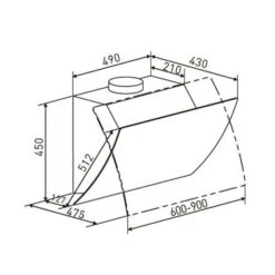 Annabelle 60 Dunstabzugshaube Umluftset 595 M³/h Touch-Armatur Schwarz -Haushaltsgeräte 60002315 yy 0008 logo Klarstein Annabelle60 Dunstabzugshaube schwarz