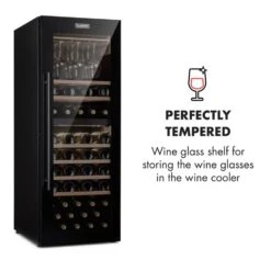 Barossa 77 Duo Weinkühlschrank-Set 2 Zonen 191L/77Fl. Weinglasregal -Haushaltsgeräte 60002418 yy 0009 logo Klarstein Barossa 77D Weinglas Regal