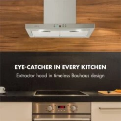 Klarstein Kalahari Limelight Einbau-Set Backofen + Abzugshaube 68Ltr 600 M³/h Schwarz Edelstahl -Haushaltsgeräte 60002587 yy 0007 logo Klarstein Limelight Dunstabzugshaube 60cm silber