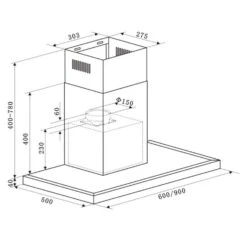 Klarstein Kalahari Limelight Einbau-Set Backofen + Abzugshaube 68Ltr 600 M³/h Schwarz Edelstahl -Haushaltsgeräte 60002587 yy 0012 logo Klarstein Limelight Dunstabzugshaube 60cm silber