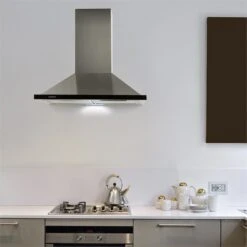 Kalahari Galina Einbau-Set Backofen + Abzugshaube 68Ltr 350 M³/h Schwarz Edelstahl -Haushaltsgeräte 60002588 yy 0007 ambient Klarstein Galina Dunstabzugshaube Acrylglas