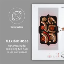 Gusteau Delicatessa Einbau-Ofen-Set Induktion 7000W 64Ltr Weiß Edelstahl -Haushaltsgeräte 60002590 yy 0009 logo Klarstein Delicatessa 60 Induktionskochfeld weiss