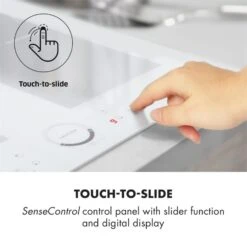 Gusteau Delicatessa Einbau-Ofen-Set Induktion 7000W 64Ltr Weiß Edelstahl -Haushaltsgeräte 60002590 yy 0010 logo Klarstein Delicatessa 60 Induktionskochfeld weiss