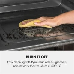 Gusteau Hektor Einbau-Set Backofen + Unterbau-Haube 2950W 64Ltr 530 M³/h Weiß Edelstahl -Haushaltsgeräte 60002592 yy 0004 logo Klarstein Gusteau Elektrischer Einbaubackofen weiss