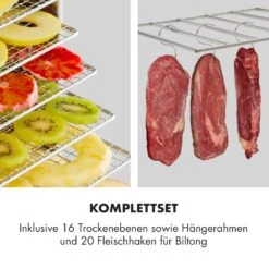 Master Jerky 16 Dörrautomat + Fleischhaken Set 1500W 40-90 °C 15h-Timer Edelstahl Silber -Haushaltsgeräte 60002668 de 0003 logo