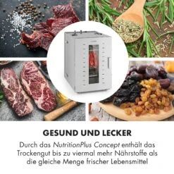 Master Jerky 16 Dörrautomat + Fleischhaken Set 1500W 40-90 °C 15h-Timer Edelstahl Silber -Haushaltsgeräte 60002668 de 0005 logo