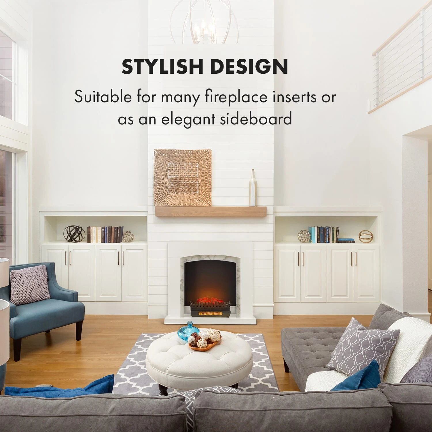 Studio Frame II Kamingehäuse + Kamini Kamineinsatz MDF Klassisches Design 2 Studio Frame II Kamingehäuse + Kamini Kamineinsatz MDF Klassisches Design – Bild 2