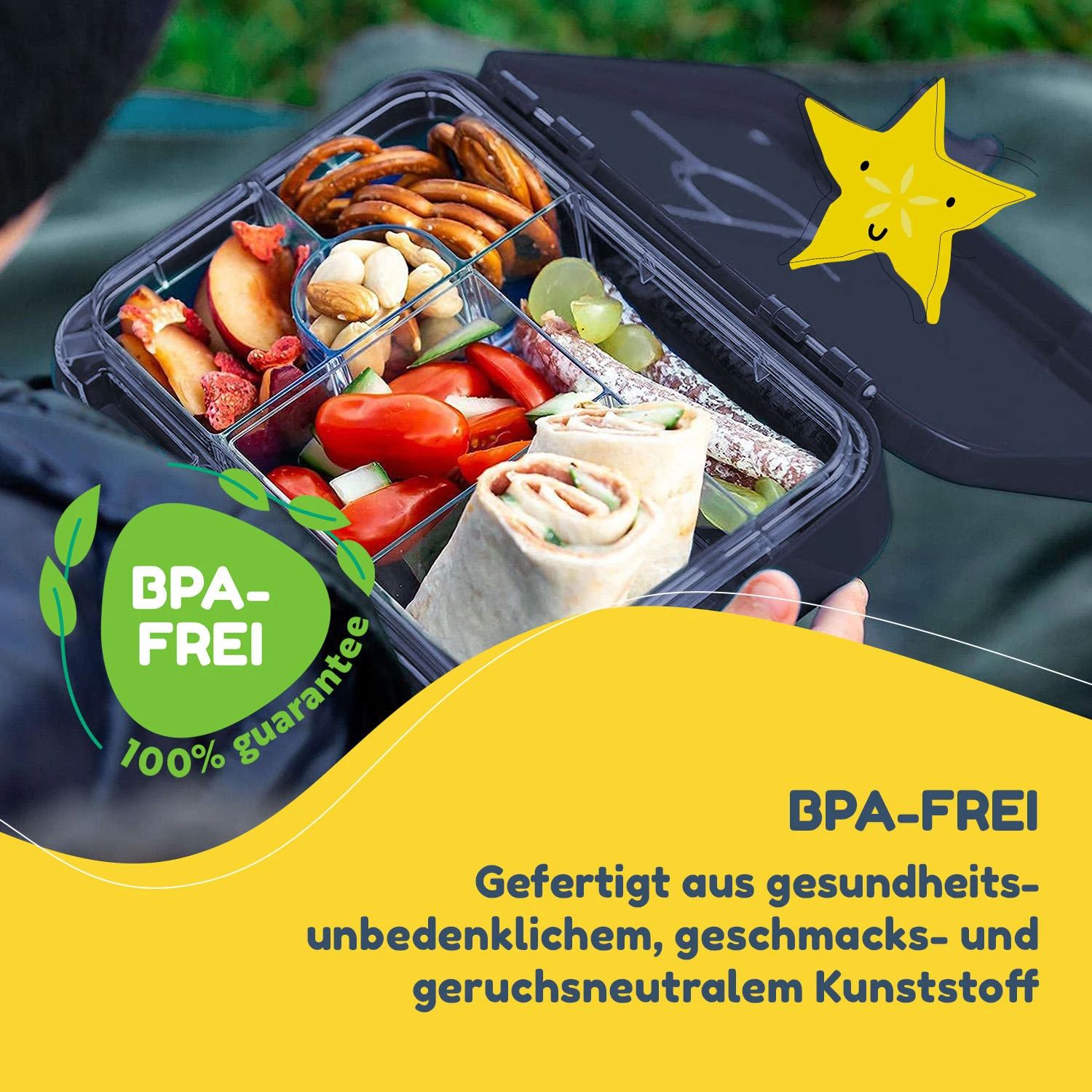 Schmatzfatz Frühstücksset Lunchbox & Trinkflasche Tritan Dicht BPA-frei 2 Schmatzfatz Frühstücksset Lunchbox & Trinkflasche Tritan Dicht BPA-frei – Bild 2